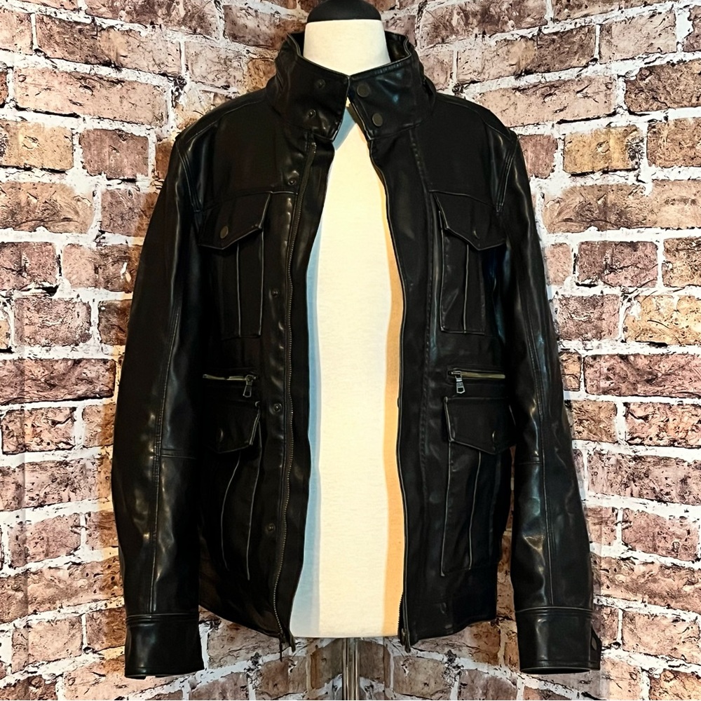 Tommy Hilfiger Faux Leather Moto Jacket